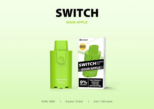 Inmood Switch 5000 Pod - 0mg Sour Apple